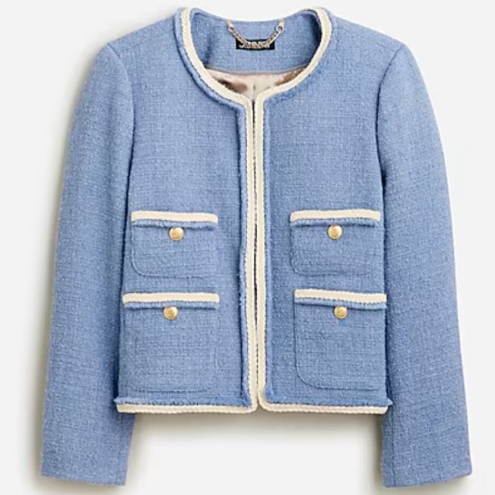 NWT J. Crew Frances lady jacket in maritime tweed